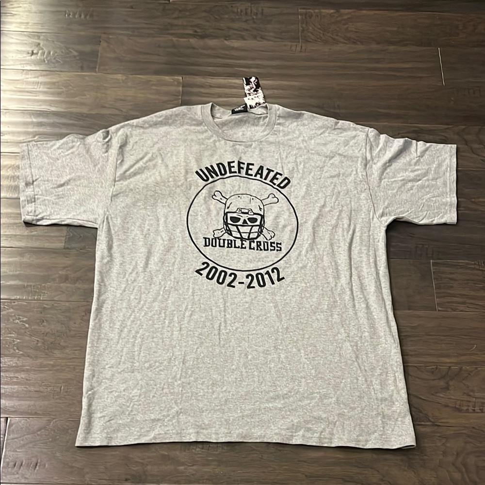 Undefeated Double Cross T Shirt grey 2012 new Men’s Size XXL